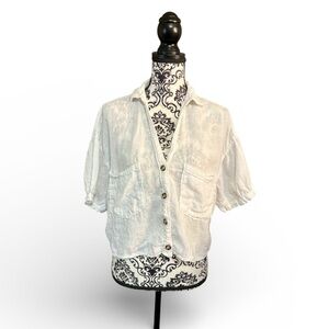 ZARA White Linen Shirt